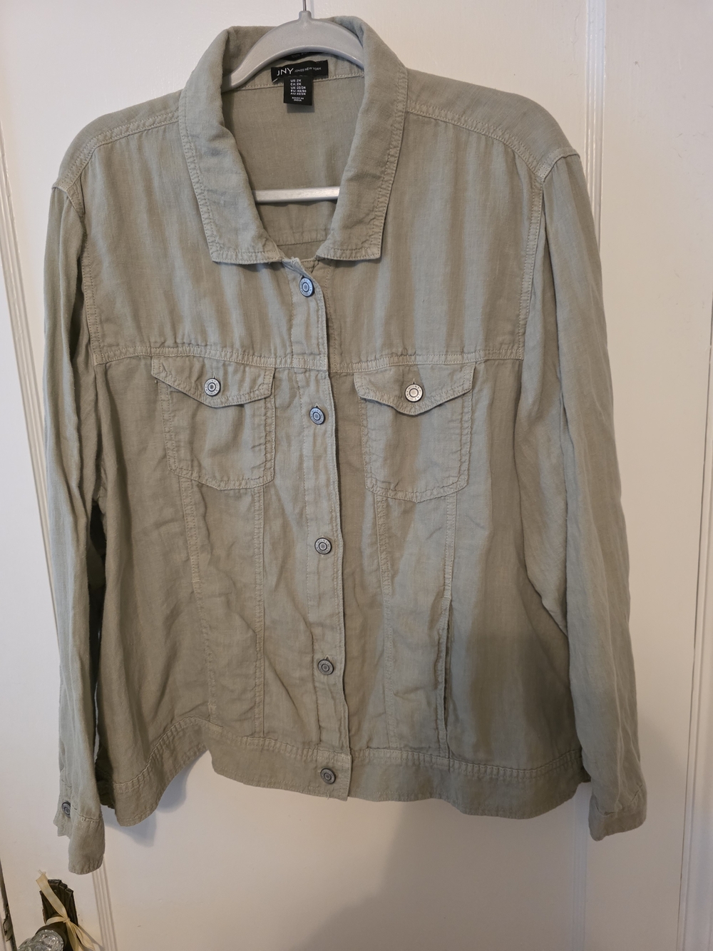 Jones New York Casual Light Olive Jean Jacket